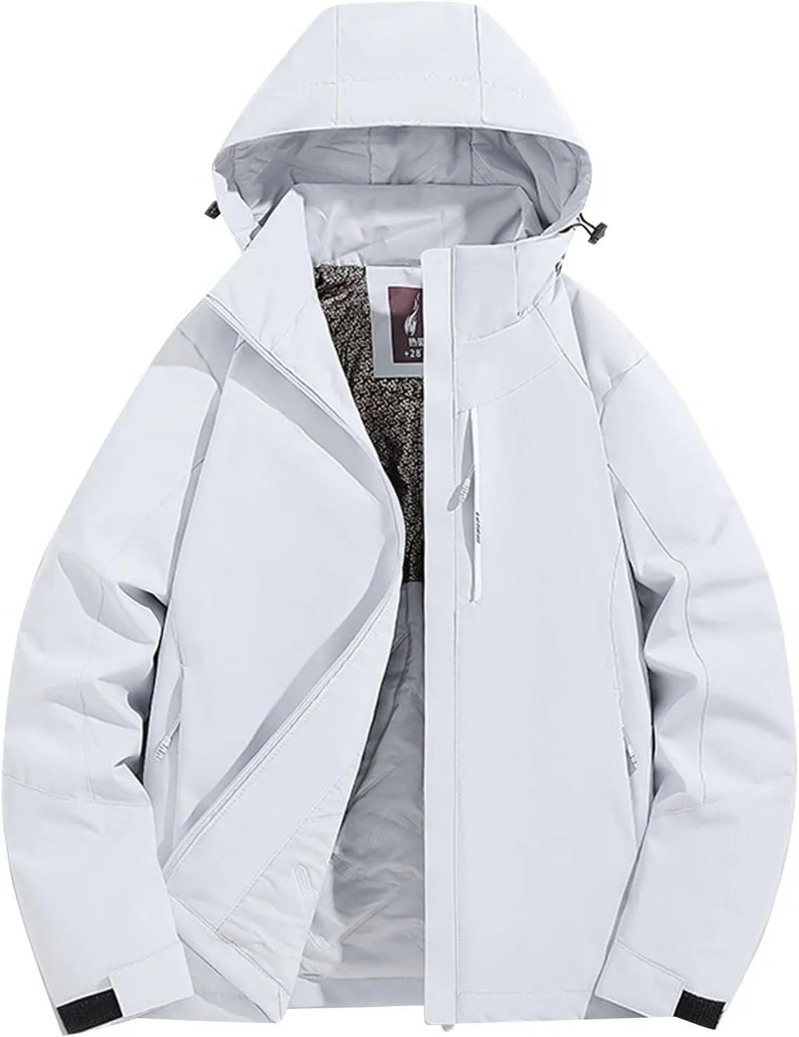 Windbreaker Jacket Women Waterproof Trench Coat Fleece Lined Travel Raincoat Outdoor Warm Rain Jackets