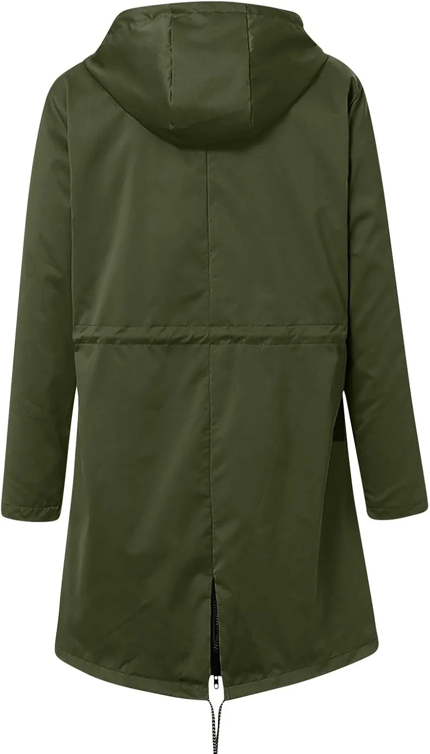 Women Waterproof Outdoor Hiking Raincoat Jacket Lined Rain Jacket Lightweight Hooded Jackets Trench Coats