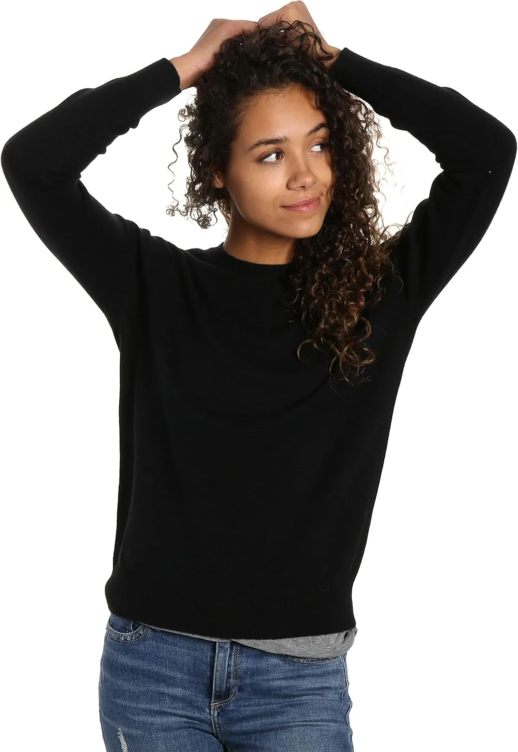 Women's 100% Cashmere Classic Crew Neck Sweater