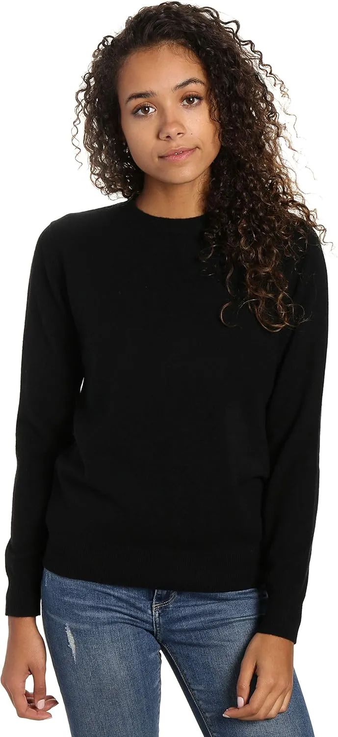 Women's 100% Cashmere Classic Crew Neck Sweater