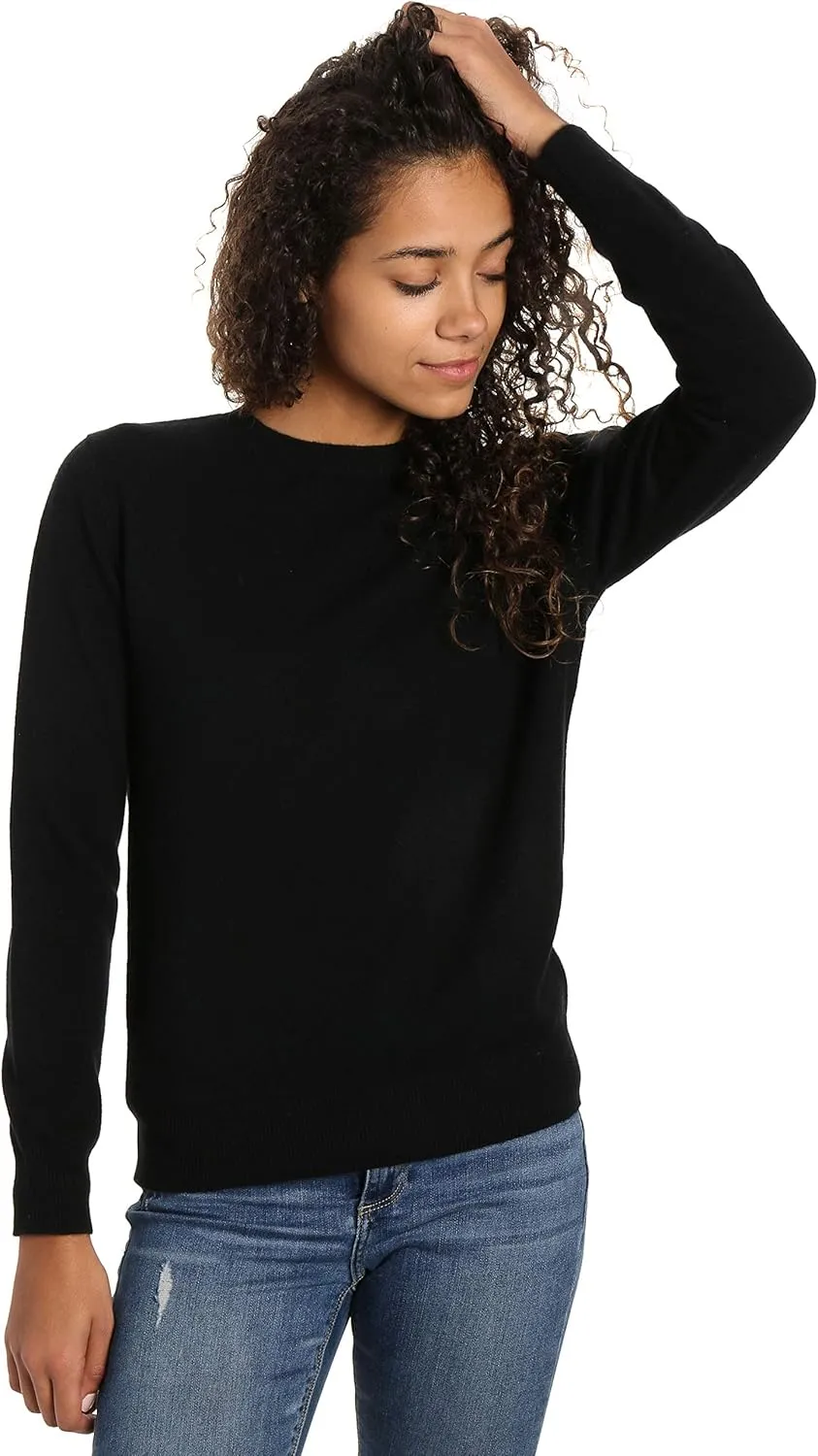 Women's 100% Cashmere Classic Crew Neck Sweater