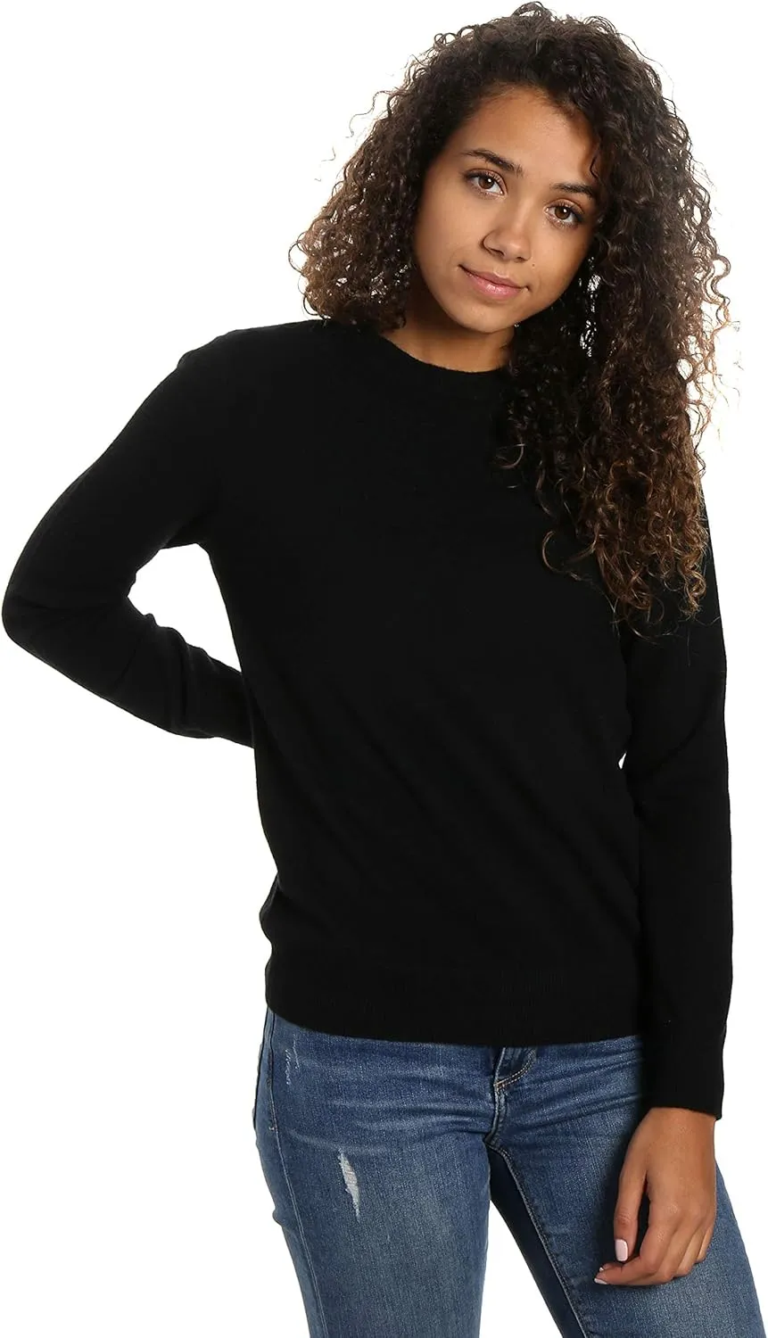 Women's 100% Cashmere Classic Crew Neck Sweater