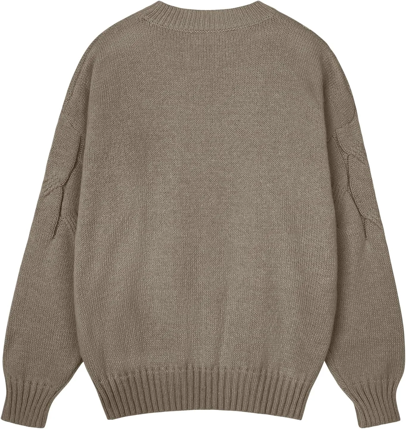 Womens Oversized Cute Cable Knit Sweater Fall 2024 Lightweight Dressy Casual Crewneck Long Sleeve Pullover Tops