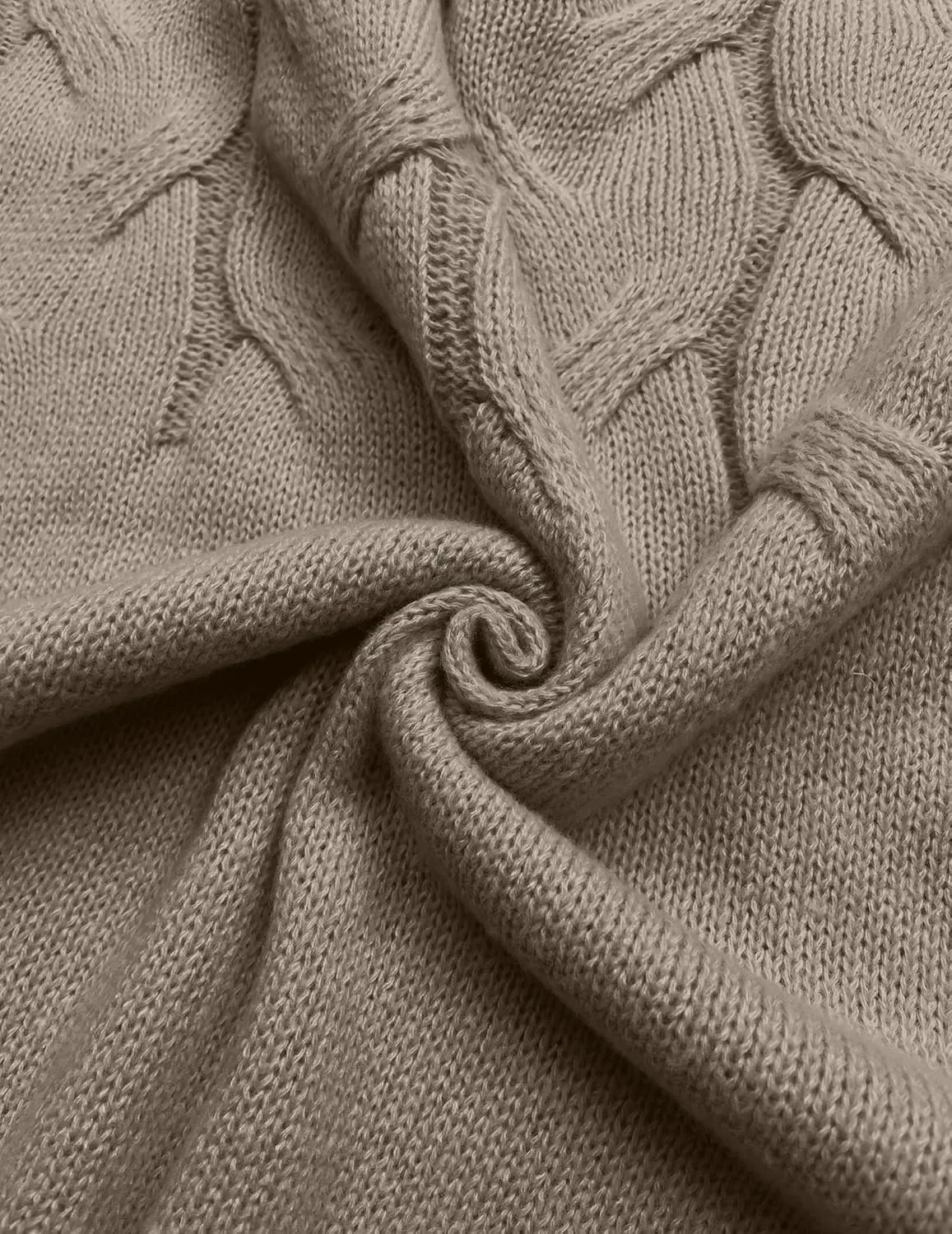 Womens Oversized Cute Cable Knit Sweater Fall 2024 Lightweight Dressy Casual Crewneck Long Sleeve Pullover Tops