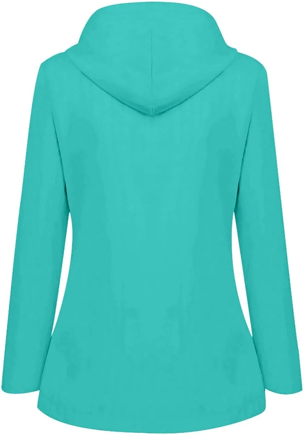 Women's Rain Jacket 2024 Fall Lightweight Waterproof Raincoat Plus Size Outdoor Hooded Trench Coat S-5XL