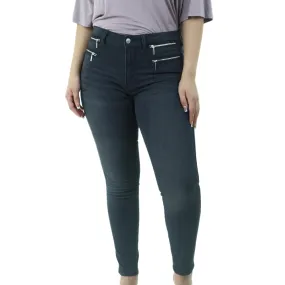 Women's Stretchy Washed Jeans,Black